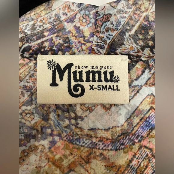 Show Me Your Mumu Button Down Tie Neck Size XS - Picture 6 of 6